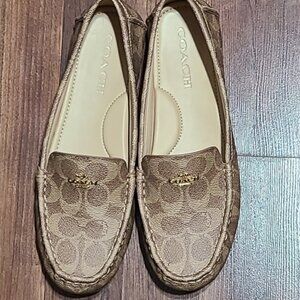 Coach Marley Leather Logo Slip-On Loafers Women's